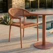 SILLA TERRACOTA ALUMINIO-RATTÁN PE 56 X 58 X 76 CM