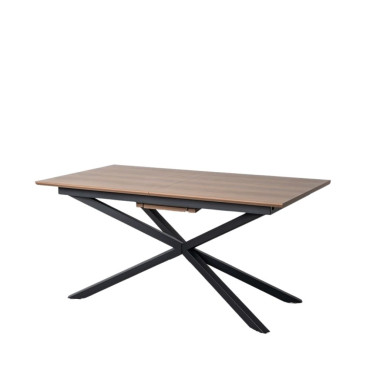 MESA EXTENSIBLE MARRÓN DM-METAL SALÓN 160 X 90 X 76 CM