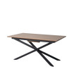 MESA EXTENSIBLE MARRÓN DM-METAL SALÓN 160 X 90 X 76 CM