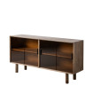 APARADOR MARRÓN MADERA-CRISTAL 160 X 46 X 80 CM