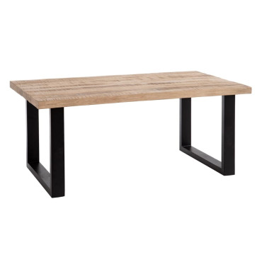Mesa de Comedor Madera y Metal 180x90 cm