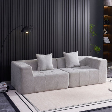 Sofá 3 plazas Ken Gris 250 x 65 x 96 cm