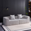 Sofá 3 plazas Ken Gris 250 x 65 x 96 cm