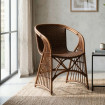 SILLÓN NATURAL RATÁN DECORACIÓN 57 X 59 X 84 CM