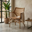 SILLÓN MARRÓN RATÁN DECORACIÓN 56 X 54 X 84 CM