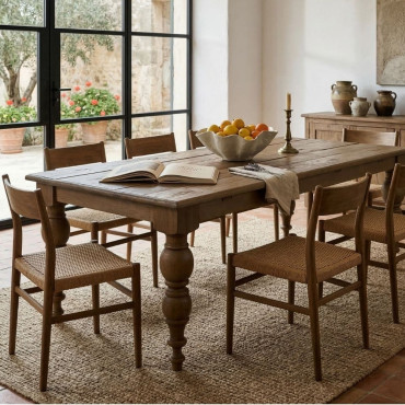 Mesa Comedor - Roble Recuperado Industrial 240 cm