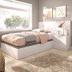 Cabezal + Mesita 2 cajones + Canapé recto Flow Blanco 141,3 x 96 x 193 cm