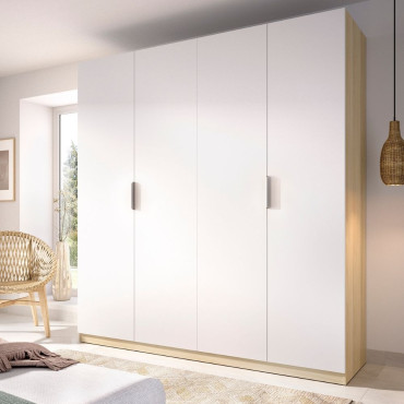 Armario 2 Puertas Correderas - Max - Blanco 180 x 200 x 60 cm