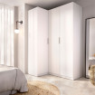 Armario de Rincón Batiente Emax de 3 Puertas - Blanco 142,4 x 203,5 x 95 cm