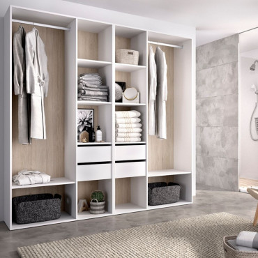 Vestidor Suit - Blanco - Natural 196 x 205 x 45 cm