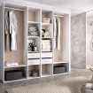Vestidor Suit - Blanco - Natural 196 x 205 x 45 cm