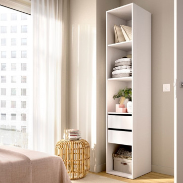 Vestidor Suit - Suit - Blanco - Natural 45 x 204,5 x 45 cm