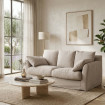 SOFÁ BEIGE TEJIDO SALÓN 200 X 102 X 100 CM