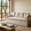SOFÁ 4 PLAZAS NATURAL TEJIDO SALÓN 220 X 100 X 91 CM