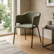 SILLA VERDE TEJIDO-METAL 54 X 60 X 78 CM