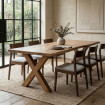MESA COMEDOR NATURAL MADERA DE ACACIA 280 X 100 X 76 CM