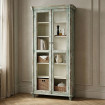 VITRINA MADERA RECICLADA SALÓN 101 X 44 X 216 CM