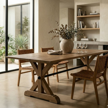 Mesa de Comedor Madera Maciza Roble 300 cm
