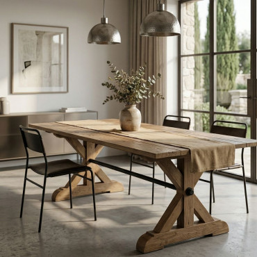Mesa Comedor Madera Maciza Roble 240 cm