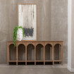 Mesa Consola Columnata - Rústico Vintage - Natural 210 x 90 x 38 cm