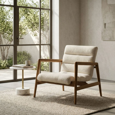 SILLÓN NATURAL TEJIDO-MADERA SALÓN 79 X 56 X 76 CM