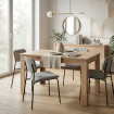 Mesa de comedor extensible Noruega Roble Artisan 120 - 160 x 76 x 80 cm