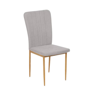 Silla de comedor Salma tapizado Tela Gris 47 x 91,5 x 44 cm