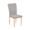Silla de comedor Salma tapizado Tela Gris 47 x 91,5 x 44 cm