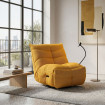 Sillón relax eléctrico giratorio Dimian con cargador Mostaza 91 x 93 x 103 cm.