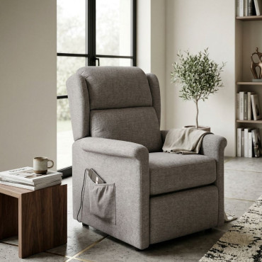 Sillón levantapersonas Kamba Power Lift tapizado Gris 76 x 108 x 88 cm
