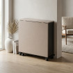 MESA PLEGABLE PLEGABLE NEGRO-CREMA 148 X 71 X 74 CM