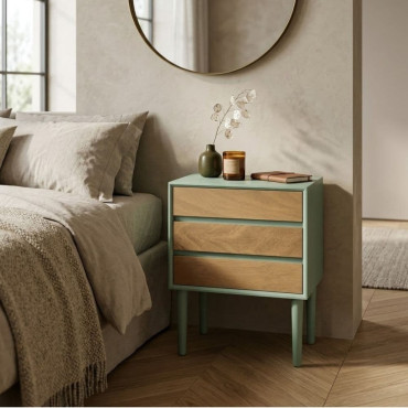 MESITA VERDE DM DORMITORIO 50 X 35 X 62,50 CM