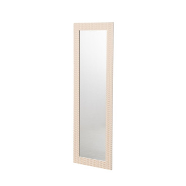 ESPEJO TEXTURA NATURAL MADERA DECORACIÓN 53 X 2 X 155 CM