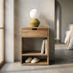 MESITA NATURAL MADERA DE TECA SALÓN 45 X 30 X 60 CM