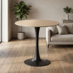 MESA REDONDA TRAVERTINO 80 X 80 X 75 CM