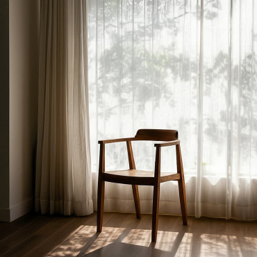 SILLA NATURAL MADERA 58,50 X 59 X 76 CM