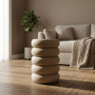 MESITA BEIGE ACERO 46 X 46 X 51 CM
