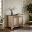 Aparador Salón - Diseño Natural - Madera Mármol 95 x 90 x 57 cm