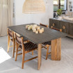 Mesa Comedor Madera Mango Canto Irregular
