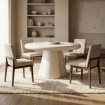 MESA COMEDOR TERRAZO DM-MICROCEMENTO 120 X 120 X 76 CM