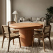 MESA COMEDOR TEJA DM-MICROCEMENTO SALÓN 120 X 120 X 76 CM