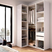 Armario Vestidor de Rincón Sin Puertas - Suit - Blanco - Natural 124 x 204,5 x 84,5 cm