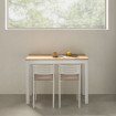 Mesa de Cocina Extensible Elda Blanco - Roble Hércules 100 x 75 x 45 cm