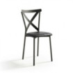 Silla de cocina Nina Negra 39x87x47 cm