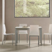 Mesa de cocina extensible Atenas Blanca y Aluminio