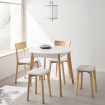 Mesa de Cocina Redonda Ana Blanca - Haya Extensible 90 x 77 cm