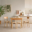 Mesa de Cocina Extensible Flora Haya Natural 100-130 x 77 x 60-80 cm
