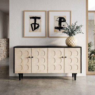 APARADOR MADERA RECICLADA SALÓN 160 X 45 X 80 CM