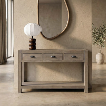 CONSOLA NATURAL MADERA 135 X 45 X 80 CM