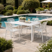 Mesa de Jardín Fija Ember Polipropileno Blanca - 120 x 75 x 80 cm